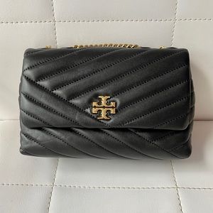 Tory Burch Kira Chevron Small Shoulder Bag Black